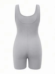 Modmama Pregnant Women Solid Color Sleeveless Slim Fit Romper, Summer - Multicolor - View 5