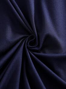 2pcs/Set Celana Kotak-kotak Gaya Gentleman & Atasan Lengan Pendek Kotak-kotak dengan Saku, Set Pakaian Santai Kasual untuk Remaja Laki-laki - Navy Blue - View 7