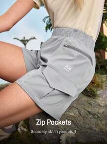 In My Nature In My Nature Women's Outdoor Solid Color Fashionable Shorts, Suitable For Summer Hiking Women Clothes