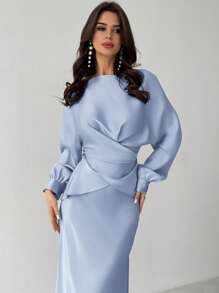 Firerie Women Two Pieces Outfits For Daily Wear - Baby Blue - View 5