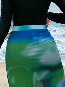 Swim Shayni 女士黑色坦基尼两件套泳衣套装，保守休闲阿拉伯服饰 - 彩色 - 查看 5