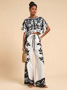 Travachic 女士日常两件套服装，女士夏季两件套服装，女士度假服装，女士度假服装，度假，海滩，波西米亚风，休闲，简约，女士西部服装