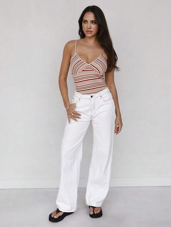 Roylia Colorful Striped Bodysuit / Summer Bay Leisure