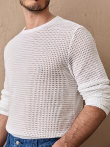 Manfinity NXTstreet Men Solid Round Neck Tee - White - View 2