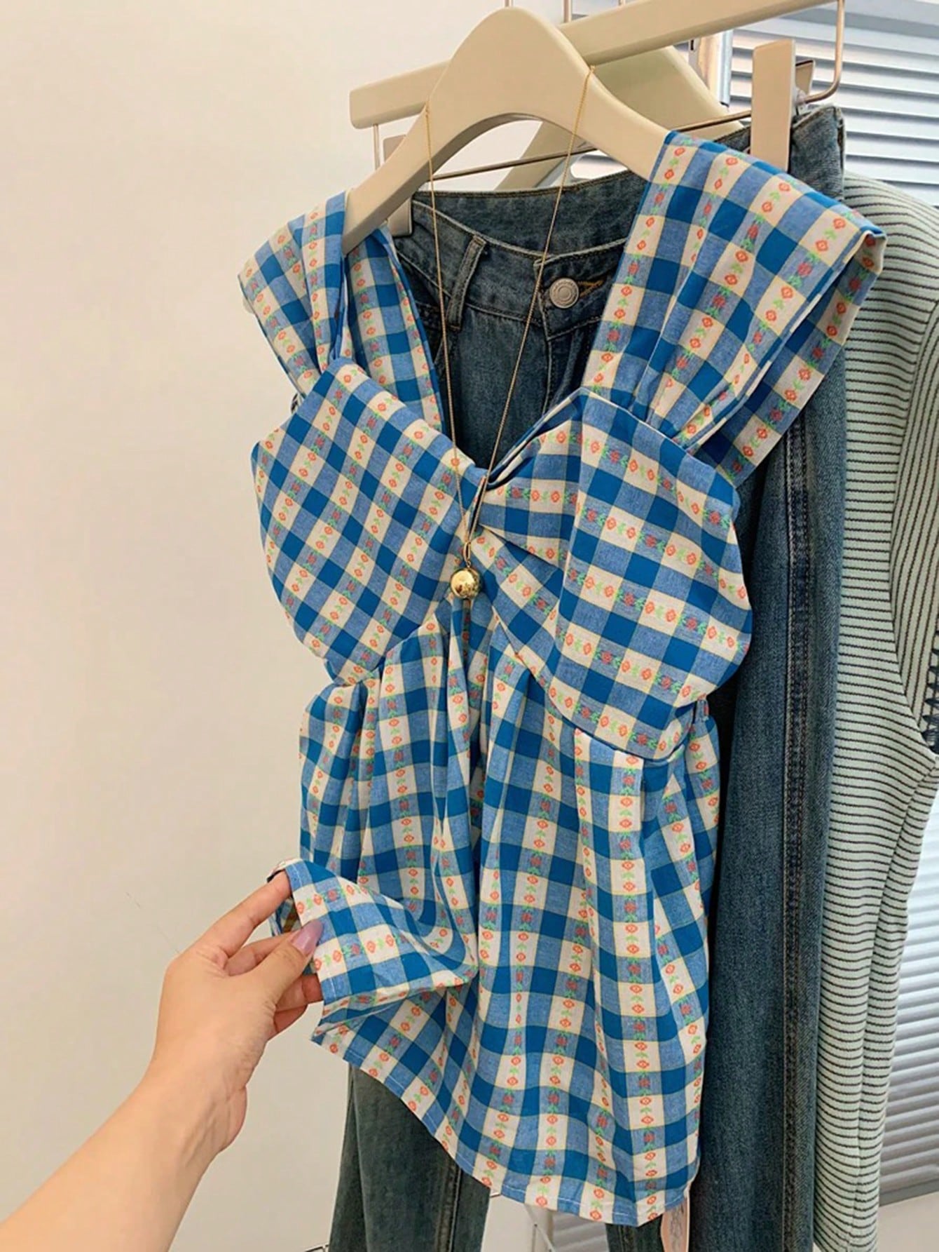 SHEIN Regata com Alça em Nó Feminina, Regata Retrô Francesa, Primavera & Verão