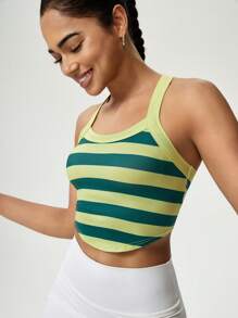 Hanevo Damen Spaghetti-Tank Top mit Streifen, modisch, passend für den Sommer - Verschiedenfarbig - Übersicht 6