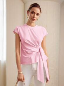 MOTF PREMIUM T-SHIRT CON NODO SULLA MANICA CORTA