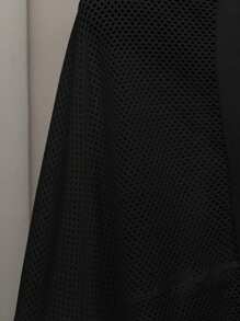 Slaydiva Loose Fit V-Neck Drop Shoulder Crochet Hollow Out Knitted Plus Size White Tops, Casual & Vacation Style, Spring/Summer