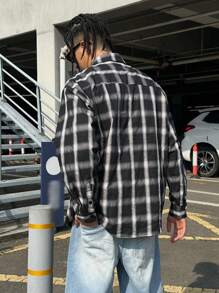DAZY Spring Men's Plaid & Solid Multi-Color Casual Shirt Long Sleeve Men Shirt - Multicolor - View 2