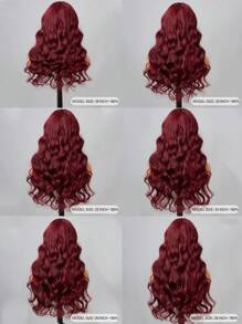 Wear&Go Glueless Curtain Bangs 99j Burgundy Body Wave Remy Human Hair Wig Pre- Plucked Bleach Knots Pre-Cut 6x5 Transparent Lace Closure Wigs 180% Density
