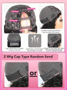 150%-250%密度30英寸夜巴黎直發V型真人頭套，逼真仿生髮套 - Natural Black - 查看 4