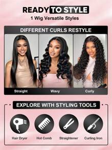 ALL READY WIG 价格实惠的定制高光鲍勃蓬松波浪全套假发预漂白预拔预剪蕾丝融化蕾丝前部 5x5 无胶闭合假发 100% 真人头发 9AM HAIR - SNatural/2/30 - 查看 8