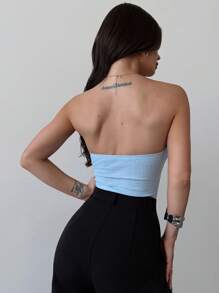 Firerie Traje de baño casual de vacaciones para mujeres, sexy y encantador para festivales de música y vacaciones, diseño calado en color azul con decoración de estrella de mar metálica, ajustado y refinado