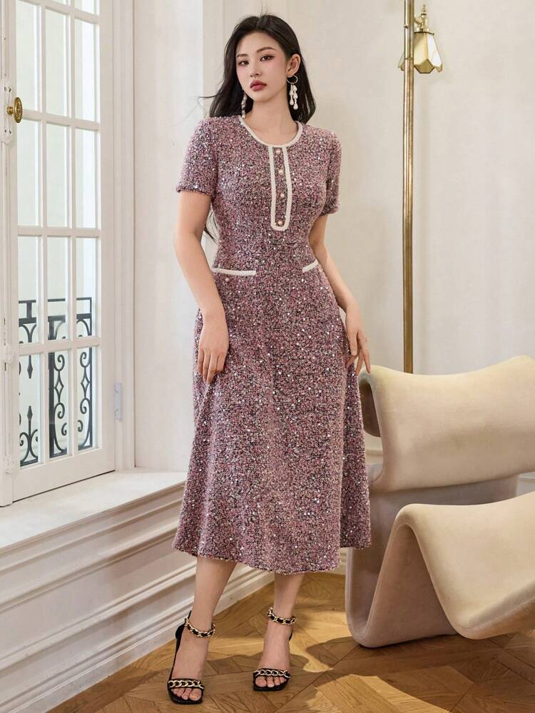 Women's Elegant Knee Length Commuting Dress, Summer Luxury Prom Dress Maxi Dress