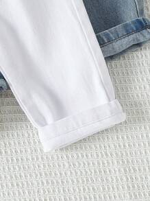 Conjunto de 3 pantalones vaqueros de niño de uso diario informales con cintura elástica