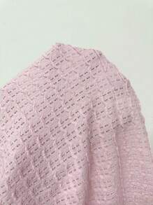 Roylia Women's Elegant Shoulder Strap Textured Knit Sleeveless Gathered Blouse, Versatile - Pink - View 7