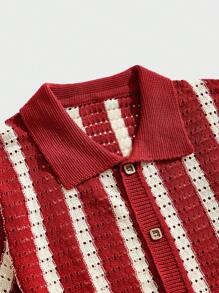 Chillumni Men's Striped Knit Sweater, Fashion For Summer