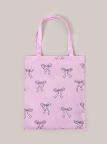 ROMWE Kawaii 蝴蝶结装饰粉色女士手提包，简约而实用