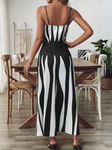 EMERY ROSE Women's Retro Printed Sleeveless A-Line Dress, Fashion And Suitable For Summer