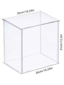 Clear Acrylic Display Case For Action Figures & Collectibles - Assemble Glass-Like Showcase Box For Toys, Pop, Model Cars - Home Storage Organizer - White - View 7