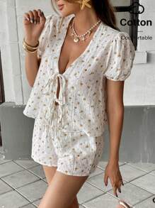 SHEIN Essnce Women Two Pieces Outfits For Daily Wear - Multicolor - View 4