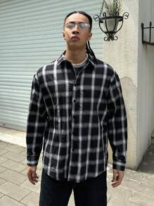 DAZY Spring Men's Plaid & Solid Multi-Color Casual Shirt Long Sleeve Men Shirt - Multicolor - View 4