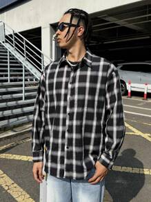 DAZY Spring Men's Plaid & Solid Multi-Color Casual Shirt Long Sleeve Men Shirt - Multicolor - View 1