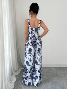 Breezaya Peto de mujer con estampado floral sin mangas para vacaciones