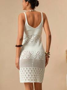 Bóhologie ROBE BLANCHE CROCHETÉE TRICOTÉE BOHO POUR FEMME