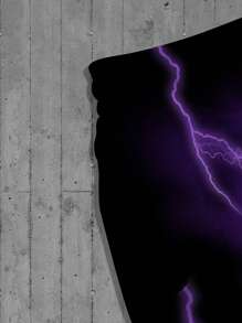 Manfinity LEGND Men's Street Style Black Base Wolf Head & Lightning Print T-Shirt Set - Multicolor - View 6