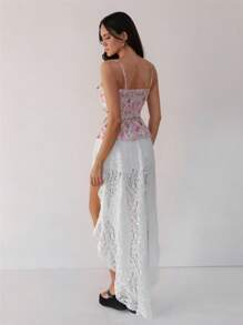 Roylia 夏季时尚拼布蝴蝶结背心 - 粉色 - 查看 2