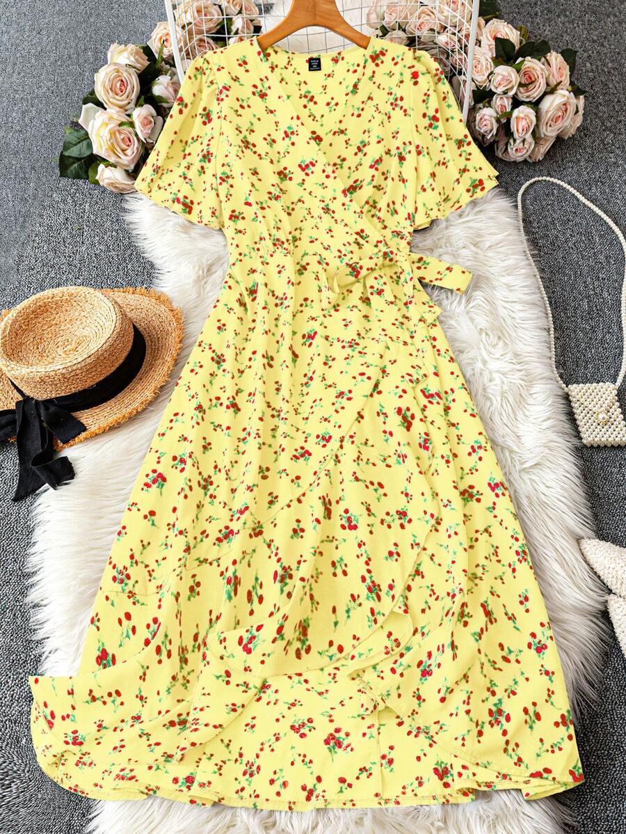 Breezaya Đầm Maxi Cổ Chữ V In Hoa Cỡ Lớn Mùa Hè Cho Nữ Trang Phục Nữ - Nhiều màu - Xem 1