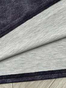 SHEIN 2pcs/Set Teen Boys Casual Black Printed Short Sleeve T-Shirt And Shorts Set, Street Punk Rock School Style, Suitable For Spring & Summer Occasions - Black - View 3