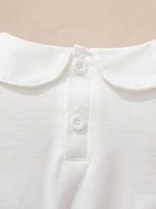 SHEIN Body casual vintage à carreaux avec col claudine pour bébé garçon, manches courtes polyvalentes - Multicolore - Voir 4