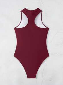 Swim SPRTY Ladies One-Piece, Summer - Burgundy - View 2