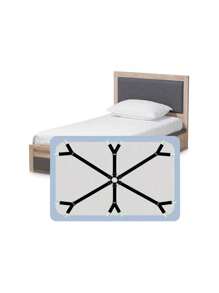 1pc/Set Sheet Fasteners Keepers-Adjustable Elastic Bed Sheet Holder Straps For Full,Queen,King Twin Bed,6 Way Cross Sheet Clips Suspenders Band,Fitted Round And Square Mattresses.Home Storage,GOOD Gift!