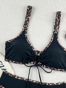 Costavie Springbreak 女式露背系带比基尼套装，夏季时尚沙滩装比基尼套装 - 彩色 - 查看 5