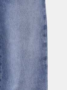 Tween GirlsWashed Light Blue Loose Straight Leg Jeans For Autumn - Light Wash - View 4