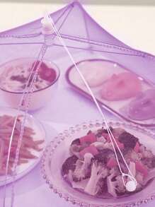 1 pieza Cubierta de malla para alimentos, plegable, adecuada para mesa familiar, fiesta, previene picaduras de insectos, muy atractiva y con alta relación calidad-precio