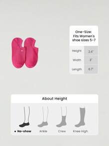 GLOWMODE 3 Pairs Invisible No-Show Socks Walk A Mile Soft Grip Daily Studio Workout Gym - Multicolor - View 6