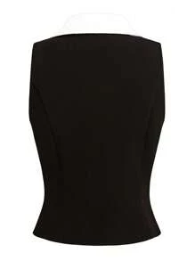 Celure Blusa elegante de trabajo para mujer con cuello en V sin espalda, cintura ajustada y lazo monocromo, tallas grandes