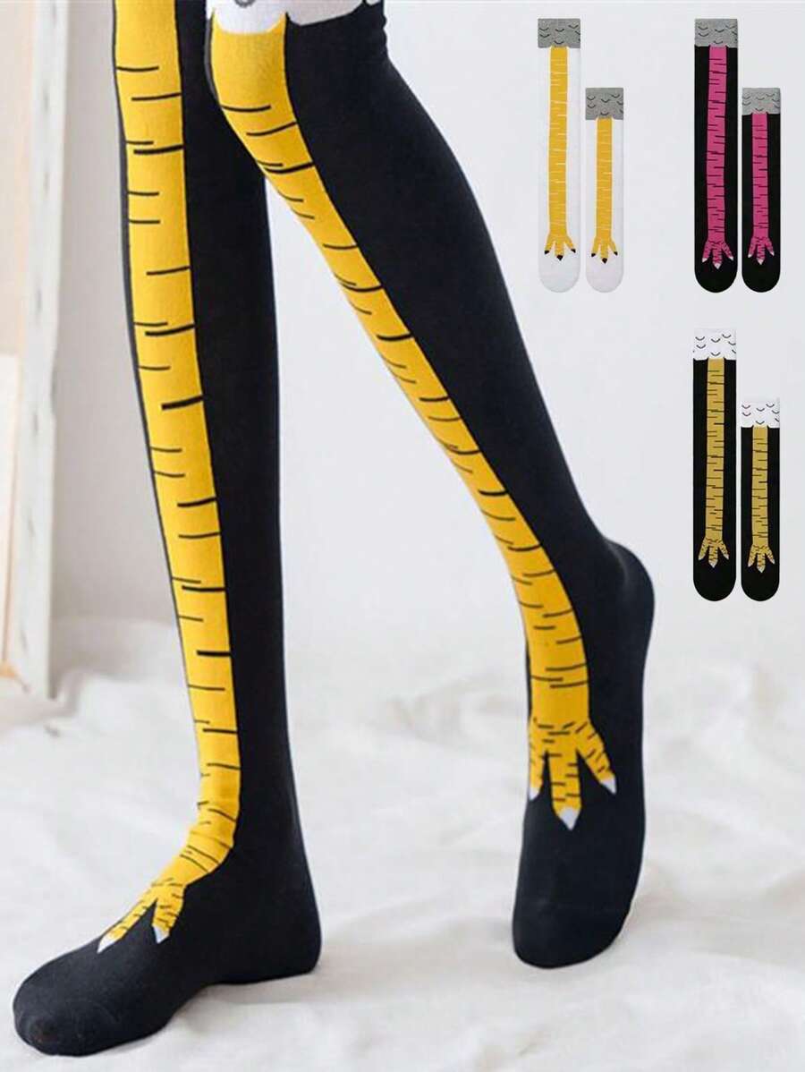 青少年搞笑搞笑玩具鸡爪袜 - 彩色 - 查看 1