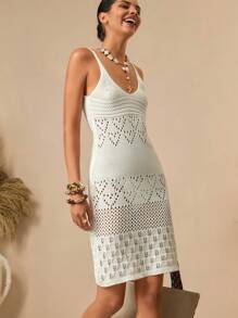 Bóhologie ROBE BLANCHE CROCHETÉE TRICOTÉE BOHO POUR FEMME