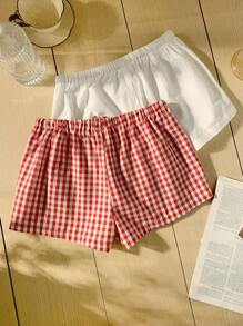CovetEZ Pantalones cortos casuales para mujer con diseño de lazo en la cintura y botones