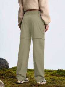 In My Nature Pantalones de senderismo para mujer, resistentes al agua y sin flúor, desmontables, aptos para acampada, trekking y transporte urbano