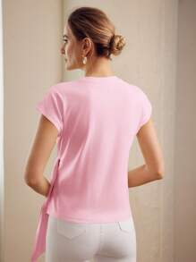 MOTF PREMIUM T-SHIRT CON NODO SULLA MANICA CORTA