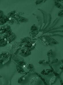 Ellevyn 2 Stücke/Set Damen Glitzer Party Kleid mit anliegender Kurzjacke