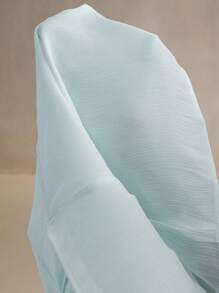 Anewsta Women's Turtleneck Long Sleeve Ribbon Blouse, French Elegant Style Commuter With Bowknot - Blue - View 7