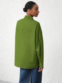 Aveloria Modichic 女士休闲办公装可调节宽松不对称下摆长袖衬衫