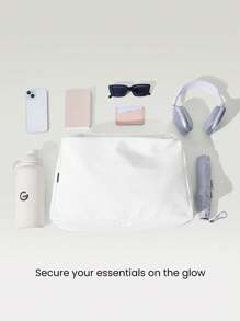 GLOWMODE 17L Unadjustable Textured Water-Resistant Shoulder Bag Fall Winter - White - View 2